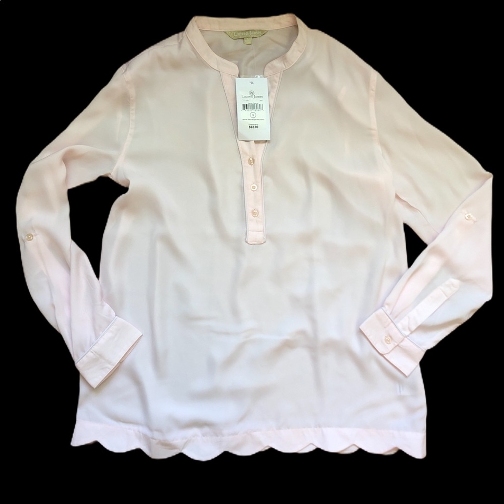 LAUREN JAMES ASHTON POPOVER BLOUSE S